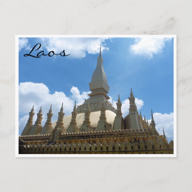 Postal gran stupa dorado (Anverso)