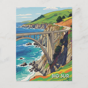 Postal Gran Sur California Puente Bixby Viaje