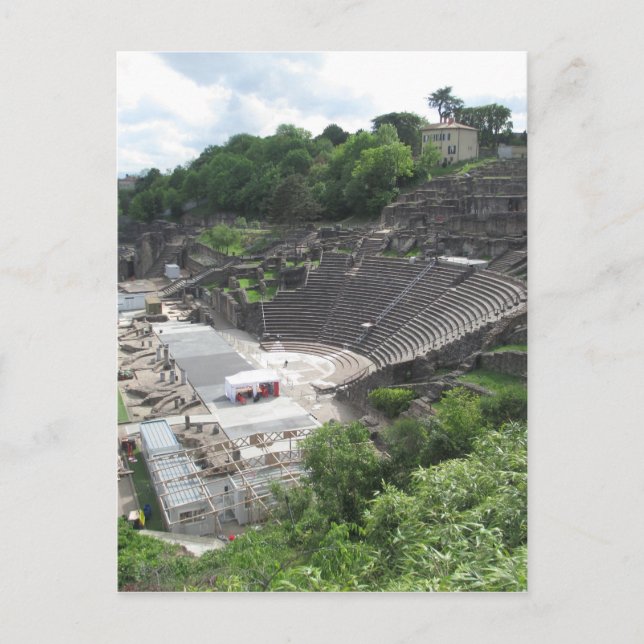 Postal Gran Teatro, anfiteatro de Lyon, romano | Francia (Anverso)