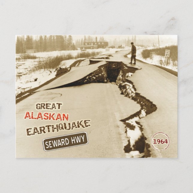 Postal Gran Terremoto de Alaska de 1964 (Anverso)