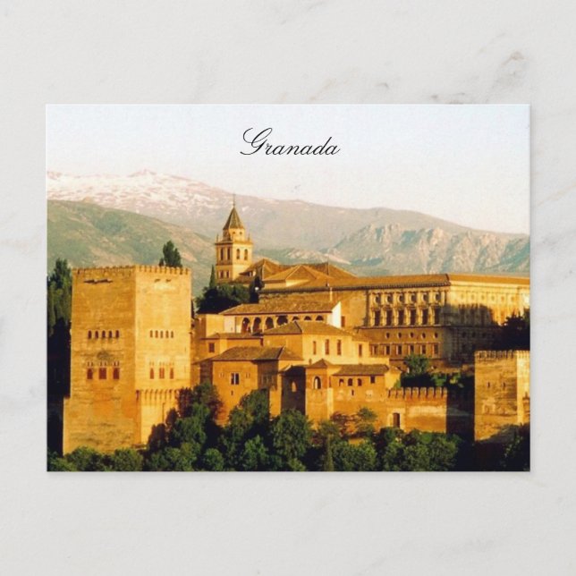 Postal granada alhambra (Anverso)