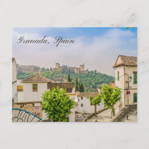 Postal Granada, España Vista del histórico Alhambra