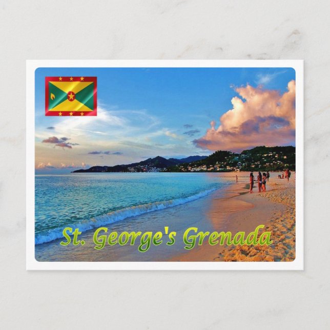 Postal Granada - Saint George - Grand Ans Beach - (Anverso)