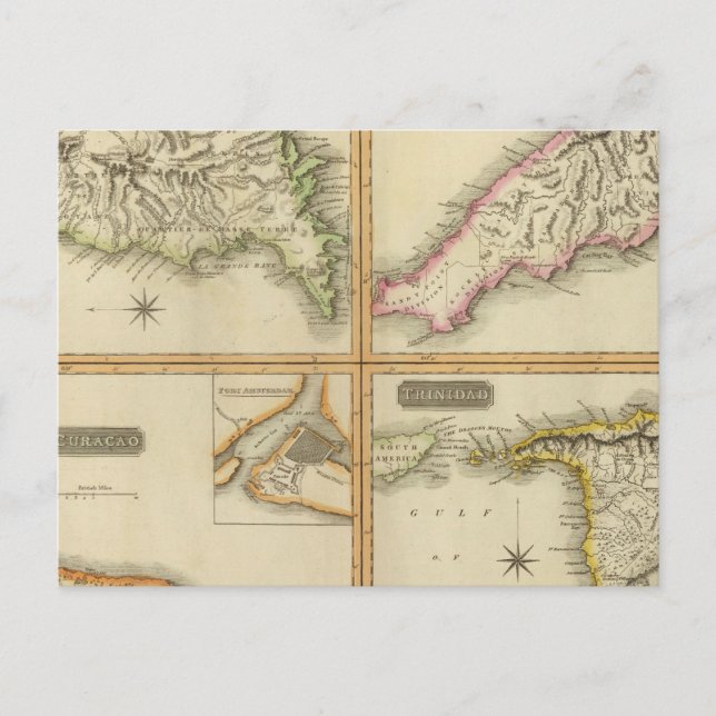 Postal Granada, Tabago, Trinidad, Curacao (Anverso)