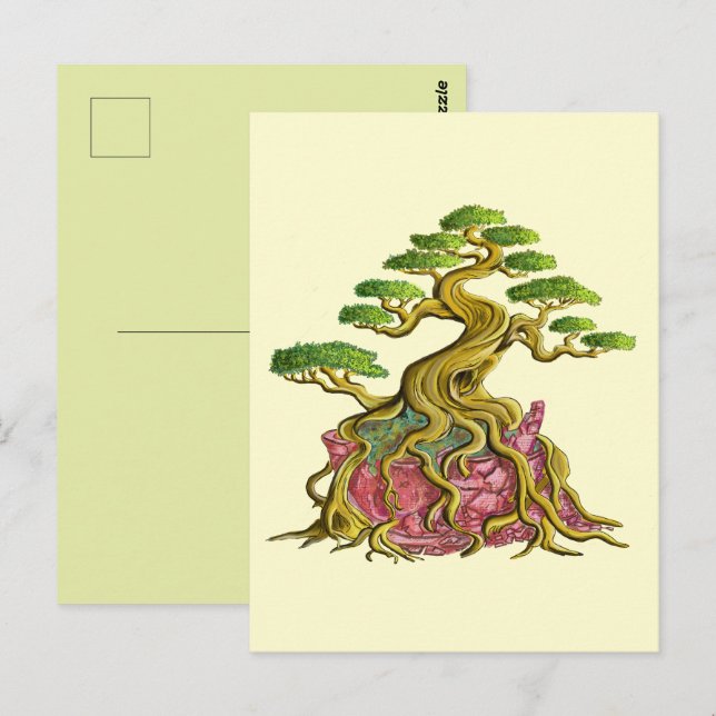 Postal Grand Bonzaï dans son vase cassé (Anverso / Reverso)