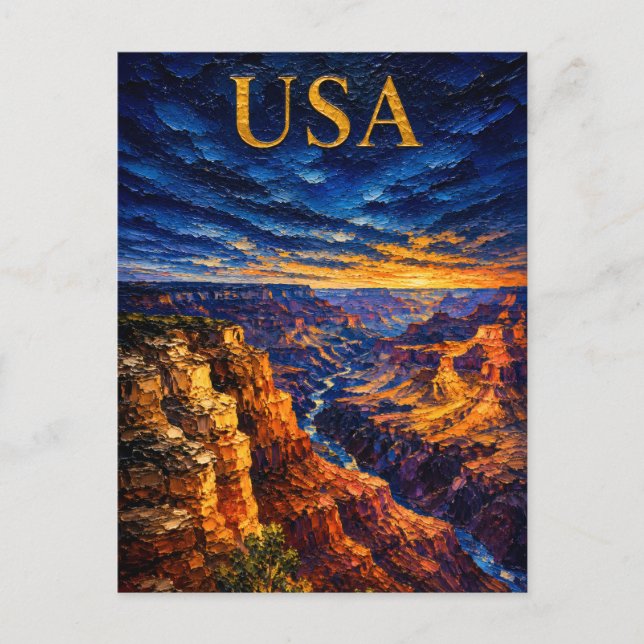 Postal Grand Canyon Sunset Souvenier (Anverso)