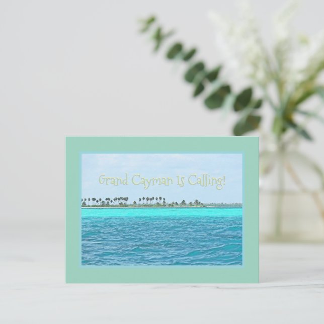 POSTAL GRAND CAYMAN'S TURQUOISE WATER IS CALLING! (Anverso de pie)