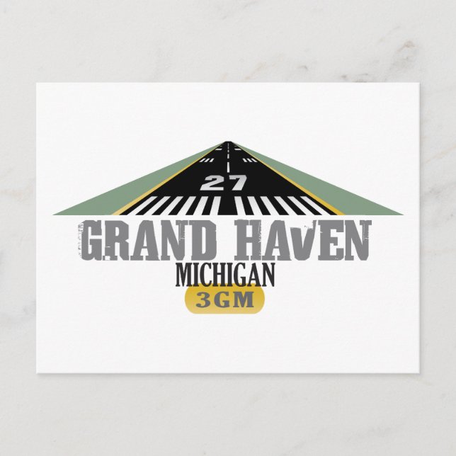 Postal Grand Haven MI - Pista del Aeropuerto (Anverso)