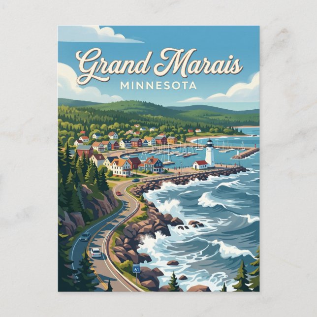 Postal Grand Marais EE. UU. (Anverso)