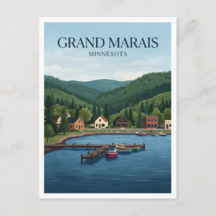 Postal Grand Marais, Lago Superior Minnesota
