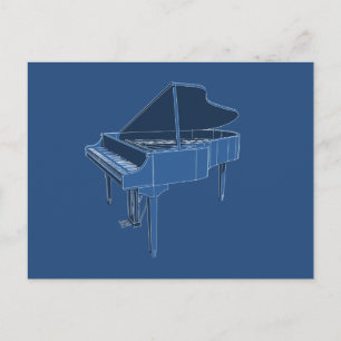 Postal Grand Piano: Blueprint Painting: