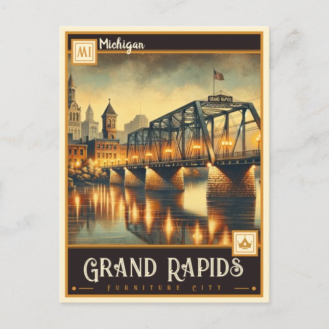 Postal Grand Rapids, Michigan | Vintage (Anverso)