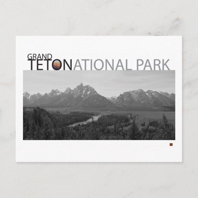 Postal GRAND TETON NAT’L PARK-Wyoming-Ansel Adams View- (Anverso)