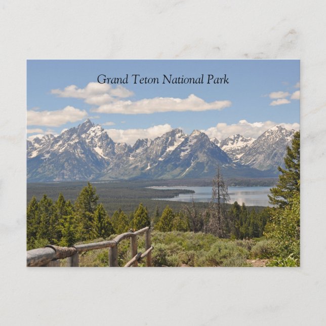 Postal Grand Teton Scenic View Postcard (Anverso)
