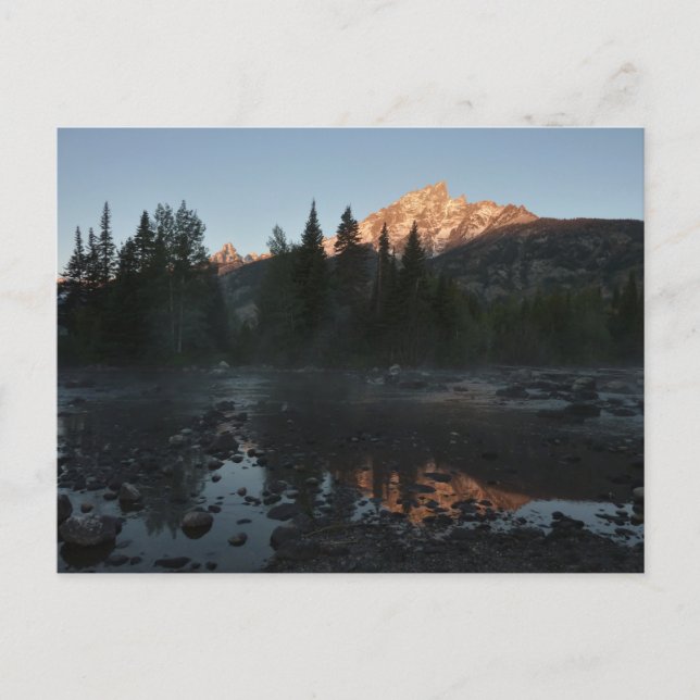 Postal Grand Teton Sunrise en Cottonwood Creek (Anverso)