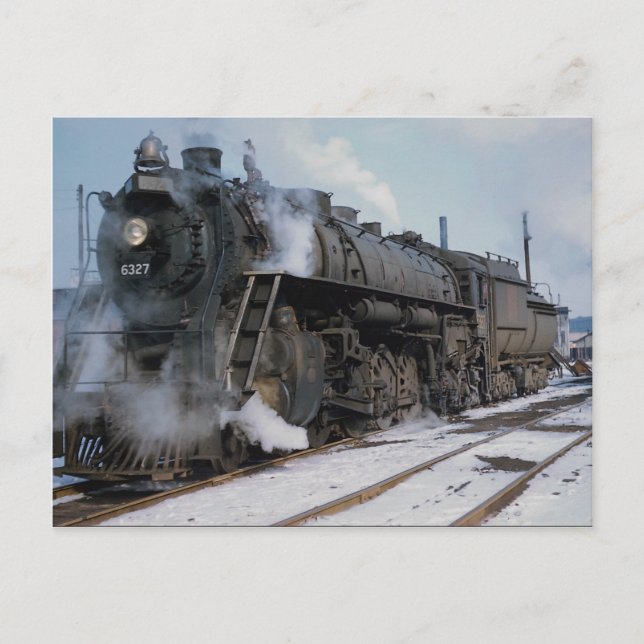Postal Grand Trunk Western Railroad, 2-8-4, Nº 6327, cerc (Anverso)