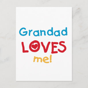Postal Grandad me ama camisetas y regalos