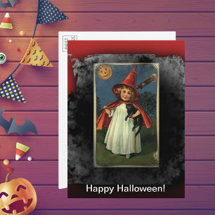 Postal grande para avispones y gatos de Halloween