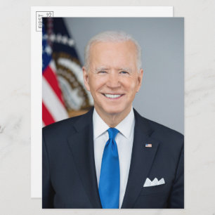 Postal grande retrato del presidente Joe Biden 202