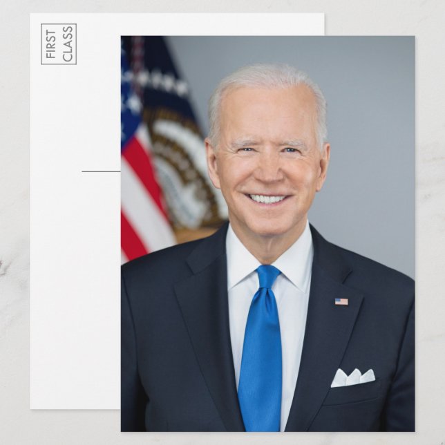 Postal grande retrato del presidente Joe Biden 202 (Anverso / Reverso)