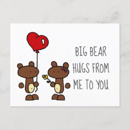 Postal Grandes abrazos de oso