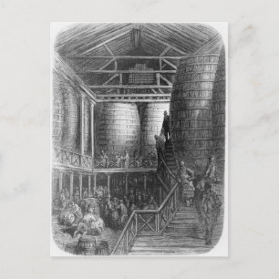 Postal Grandes barriles en una fábrica de cerveza