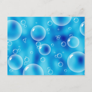 Postal Grandes burbujas azules