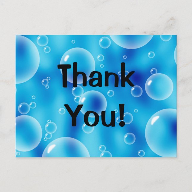 Postal Grandes burbujas azules (Anverso)