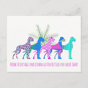 Postal Grandes daneses de Navidades frescos