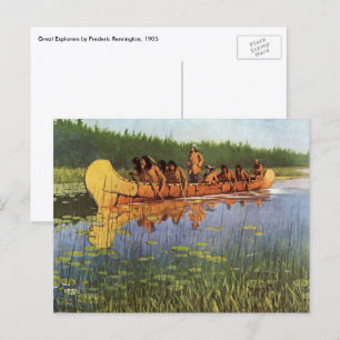 Postal Grandes exploradores de Remington, pioneros de la 
