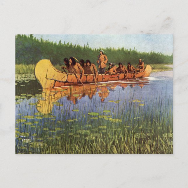 Postal Grandes exploradores de Remington, pioneros de la  (Anverso)