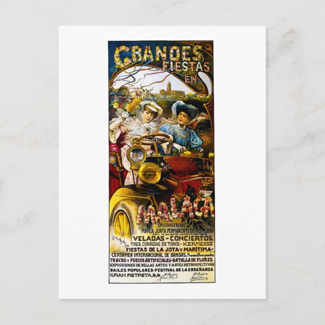 Postal Grandes Fiesta en Malaca (Anverso)