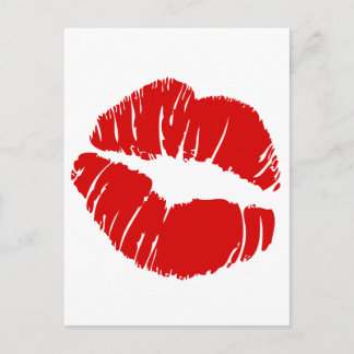 Postal Grandes labios besan labios gigantescos boca de be