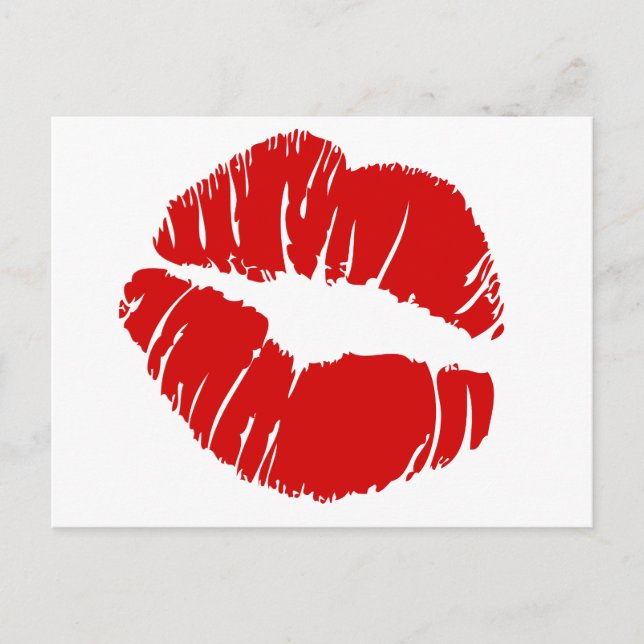 Postal Grandes labios besan labios gigantescos boca de be (Anverso)