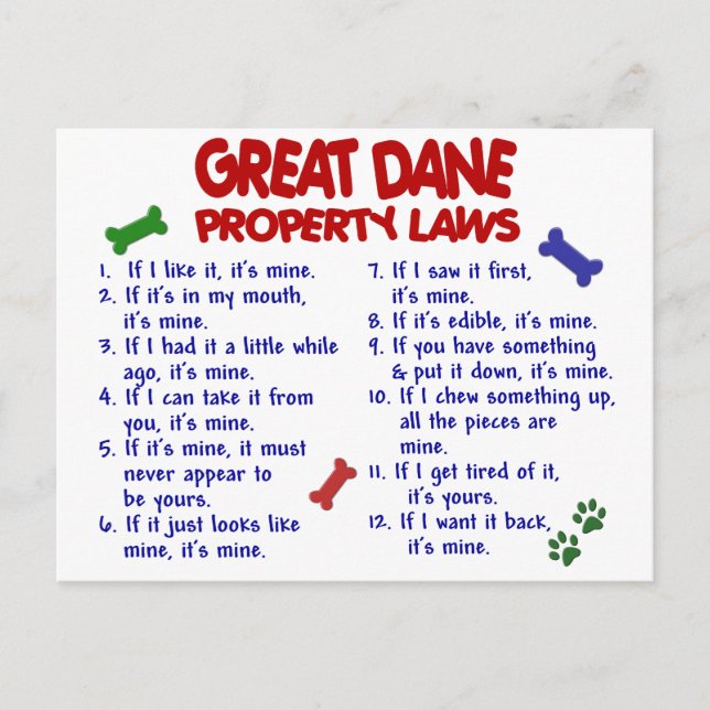 Postal GRANDES LEYES DE DANE SOBRE LA Propiedad 2 (Anverso)