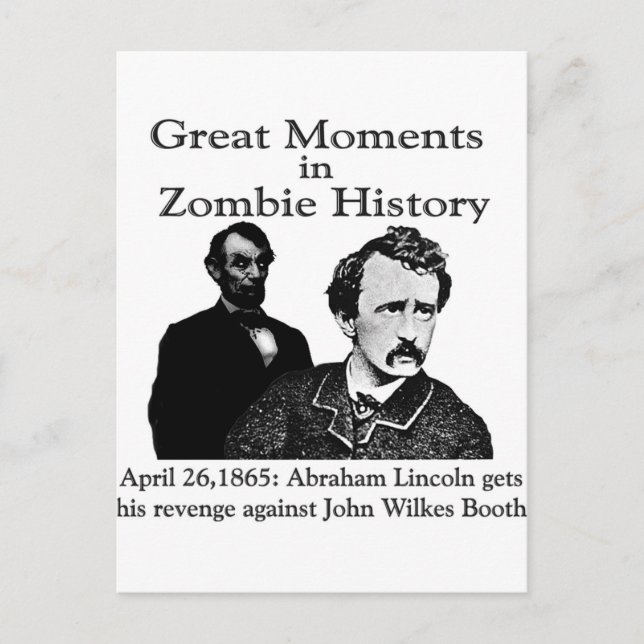 Postal Grandes momentos en la historia zombie (Anverso)