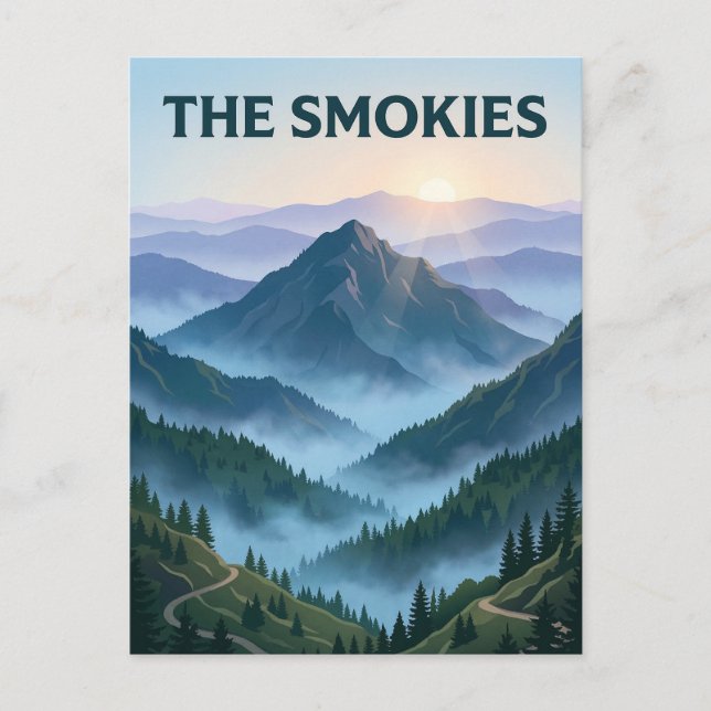 Postal Grandes Montañas Humeantes (Anverso)