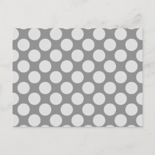 Postal Grandes puntos retro - tonos de gris