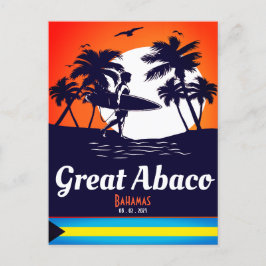 Postal Grandes recuerdos de la isla del Abaco Bahamas