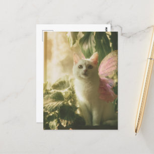 Postal Grandioso gato blanco