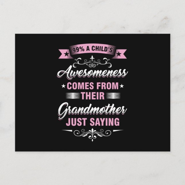 Postal Grandma Nana Granny Funny Grandmom Family Gift 99  (Anverso)