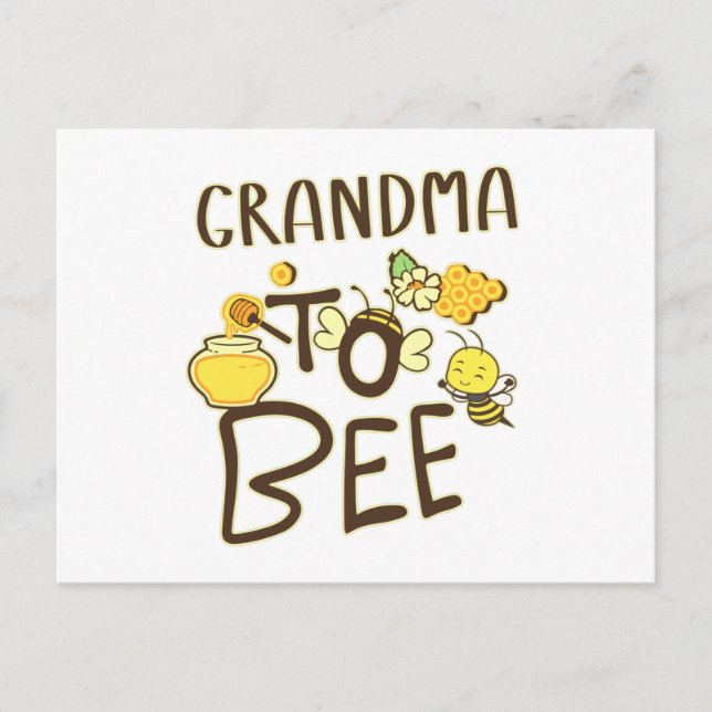 Postal Grandma To Bee Pregnancy Announcement Pregnant (Anverso)