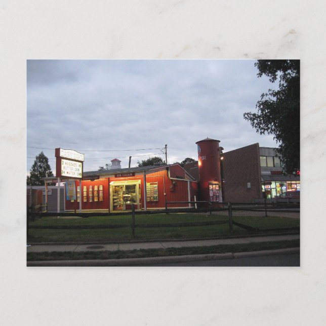 Postal Granero lechero en Long Island (Anverso)