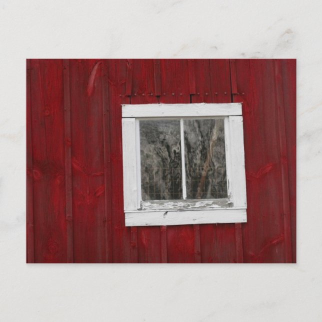 Postal granero rojo (Anverso)