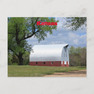 Postal Granero rojo del país de Kansas