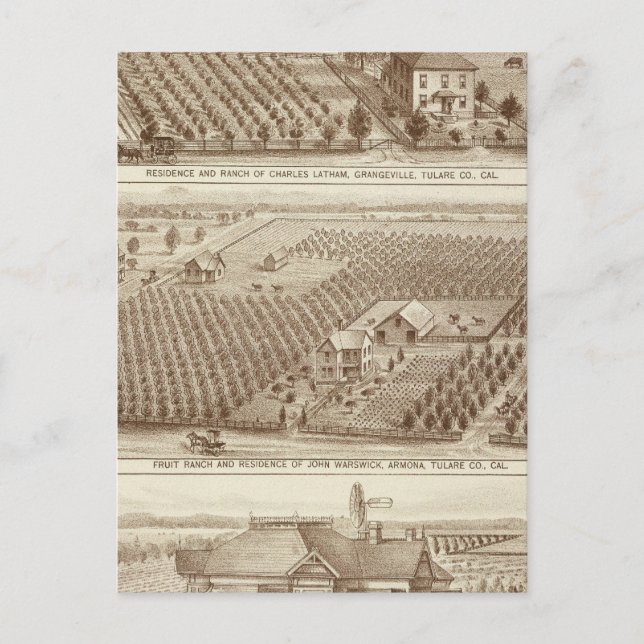 Postal Grangeville, ranchos de Armona (Anverso)