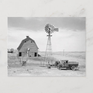 Postal Granja abandonada, 1936
