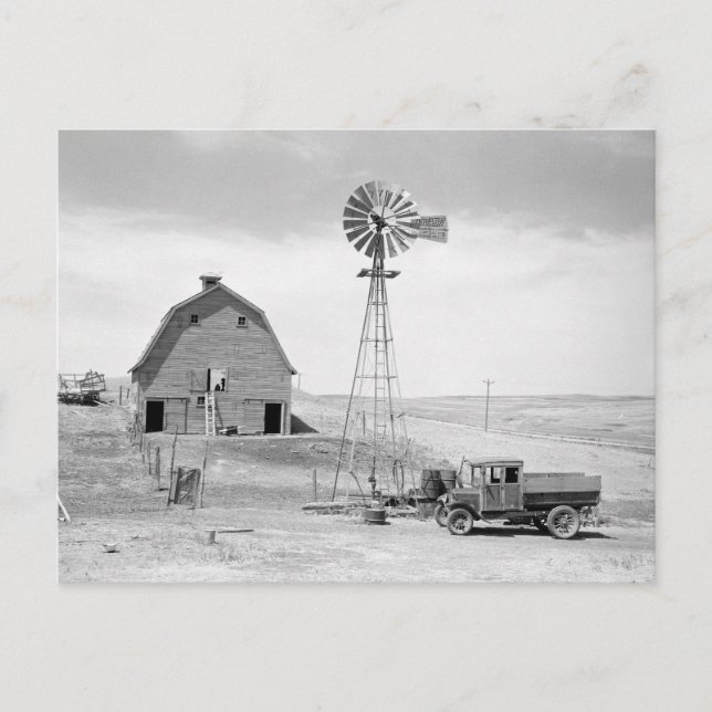 Postal Granja abandonada, 1936 (Anverso)