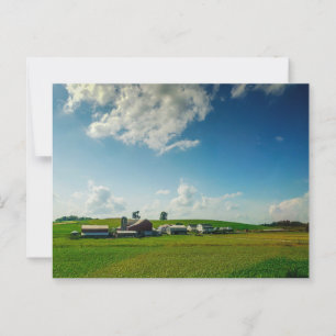 Postal Granja Amish durante el verano, condado de Holmes,