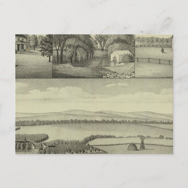 Postal Granja Buckeye, Condado de Chase, Kansas (Anverso)